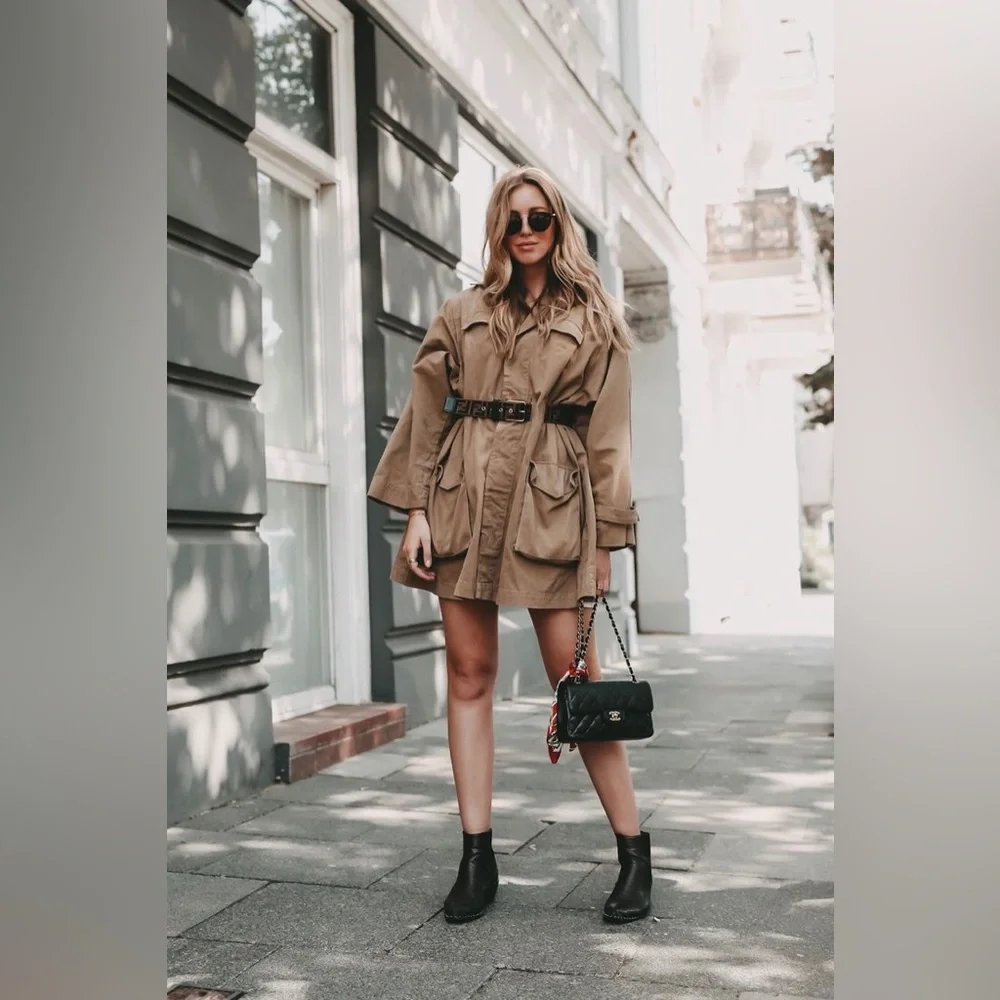 Yoana Baraschi Safari Utility Convertible Dress in Khaki - Picture 10 of 12
